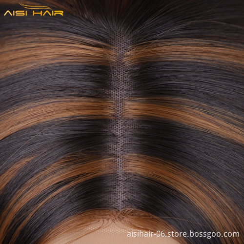 Aisi Wholesale Straight Bob Fiber Hair Wigs For Women Ombre Color Full Machine Made Heat Resistant Wig Synthetic Hair Wig